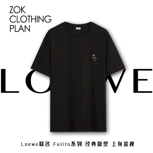 ZOK / 로에베 반팔티 , 제휴 후지타 자수 로고