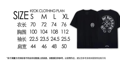 ZOK / 크롬하츠 반팔티 ,  등판 말발굽 프린트 로고