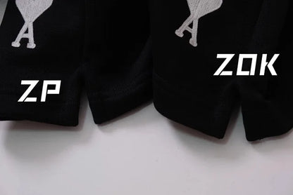 ZOK / 로에베 반팔티 , 로고 자수 차콜그레이