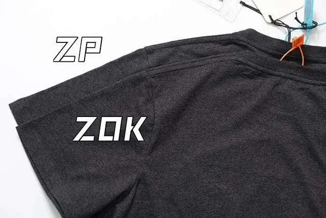 ZOK / 로에베 반팔티 , 로고 자수 차콜그레이