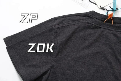 ZOK / 로에베 반팔티 , 로고 자수 차콜그레이