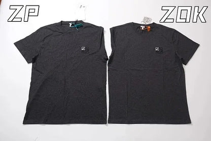 ZOK / 로에베 반팔티 , 로고 자수 차콜그레이