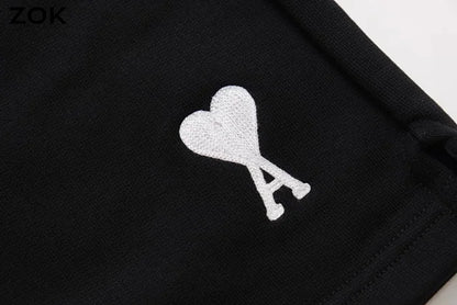 ZOK / 로에베 반팔티 , 로고 자수 차콜그레이
