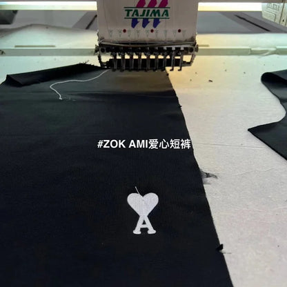 ZOK / 로에베 반팔티 , 로고 자수 차콜그레이