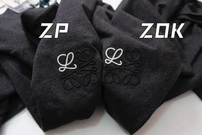 ZOK / 로에베 반팔티 , 로고 자수 차콜그레이