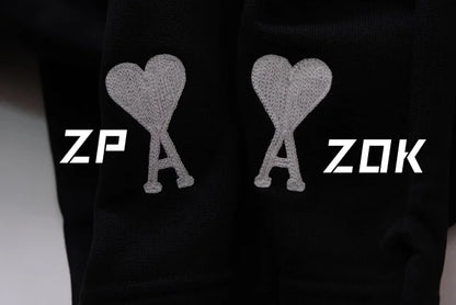 ZOK / 로에베 반팔티 , 로고 자수 차콜그레이