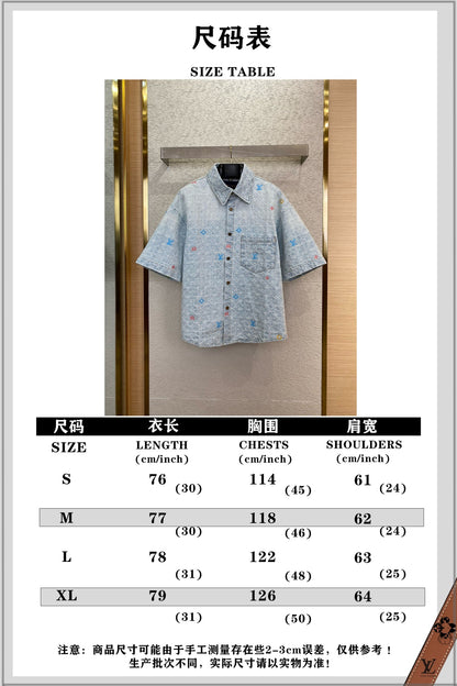 체인2호 / 루이비통 자수 데님 반팔 코트
