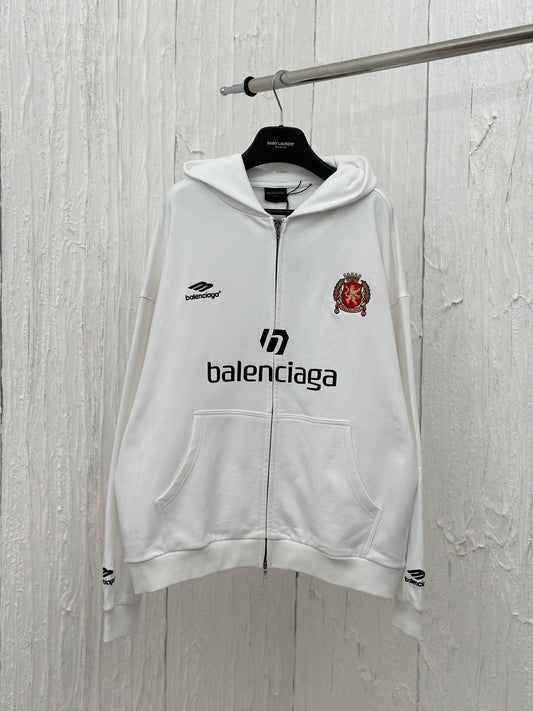 체인2호 / Balenciag*/BLCG 파리24 신제품 PARIS SOCCER HOODIE 미디엄 지퍼 후드 후드