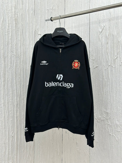 체인2호 / Balenciag*/BLCG 파리24 신제품 PARIS SOCCER HOODIE 미디엄 지퍼 후드 후드
