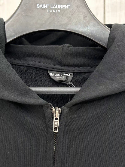 체인2호 / Balenciag*/BLCG 파리24 신제품 PARIS SOCCER HOODIE 미디엄 지퍼 후드 후드