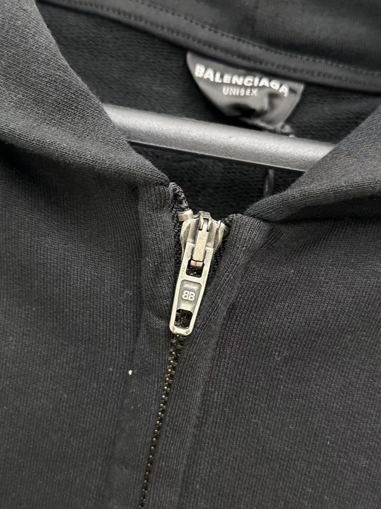 체인2호 / Balenciag*/BLCG 파리24 신제품 PARIS SOCCER HOODIE 미디엄 지퍼 후드 후드