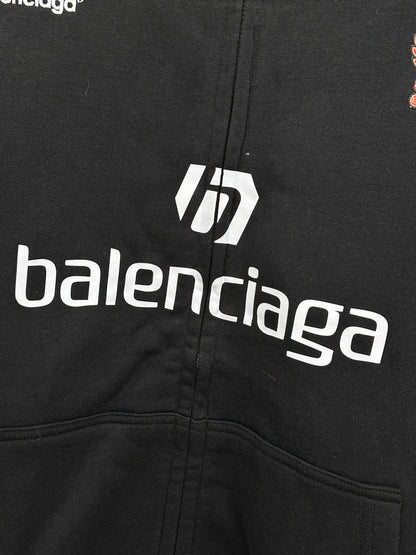 체인2호 / Balenciag*/BLCG 파리24 신제품 PARIS SOCCER HOODIE 미디엄 지퍼 후드 후드
