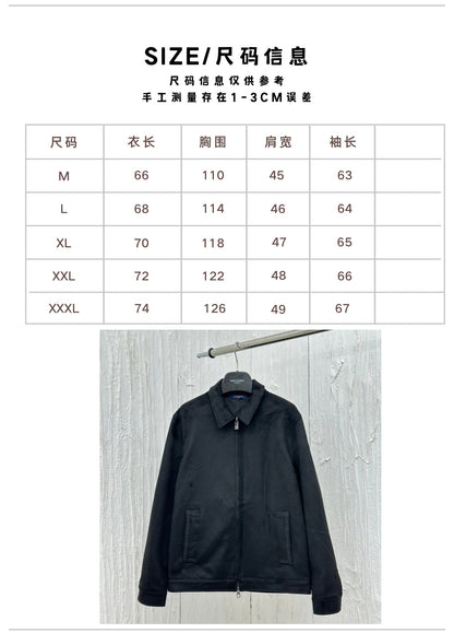 체인2호 / 루이 24SS 가을 겨울 신상 단색 지퍼 터틀넥 스웨이드 코트