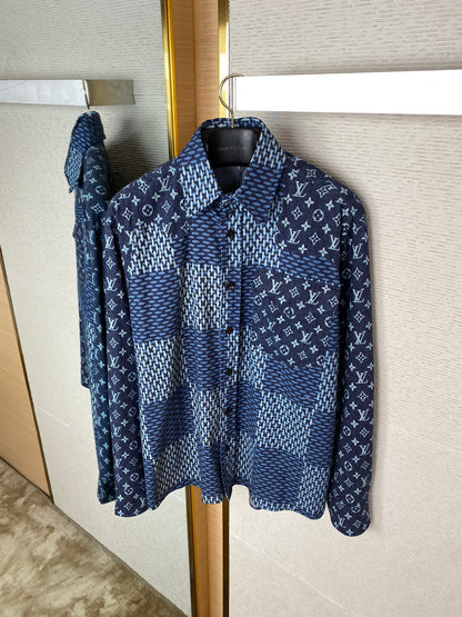 체인2호 / LV 빈티지 접합 터틀넥 셔츠
