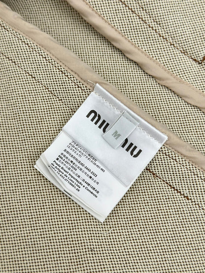 체인2호 /MIUMIU 24 신규 캔버스 퍼즐 더블 지퍼 재킷