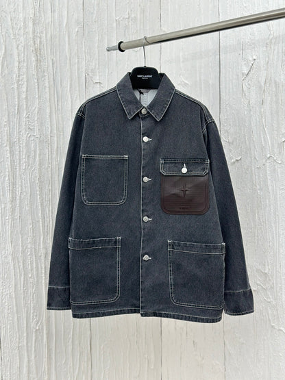 체인2호 / Dio* X Stone/24FW 디올 연명 돌섬 포주머니 캔버스 데님 재킷 셔츠 코트