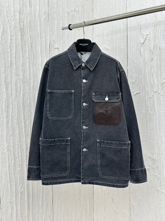 체인2호 / Dio* X Stone/24FW 디올 연명 돌섬 포주머니 캔버스 데님 재킷 셔츠 코트