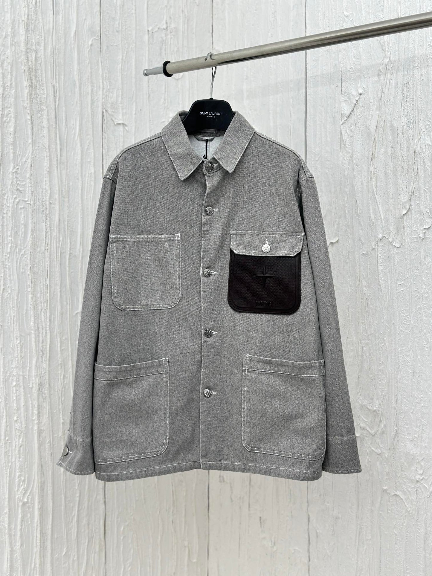 체인2호 /Dio* X Stone/24FW 디올 연명 돌섬 포주머니 캔버스 데님 재킷 셔츠 코트