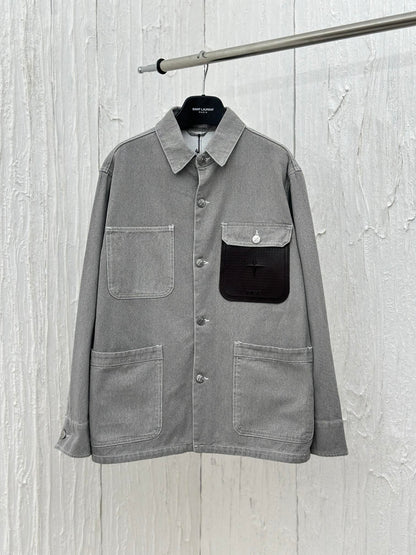 체인2호 /Dio* X Stone/24FW 디올 연명 돌섬 포주머니 캔버스 데님 재킷 셔츠 코트