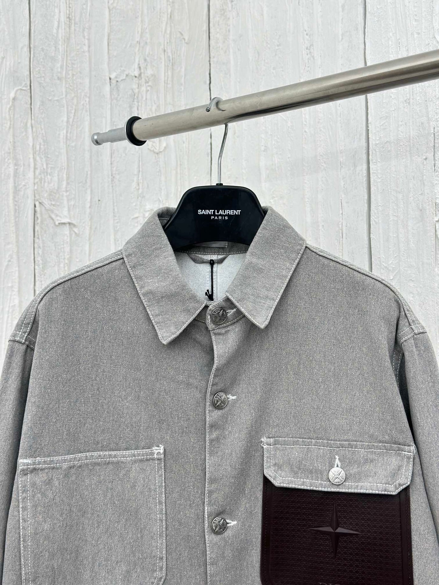체인2호 /Dio* X Stone/24FW 디올 연명 돌섬 포주머니 캔버스 데님 재킷 셔츠 코트