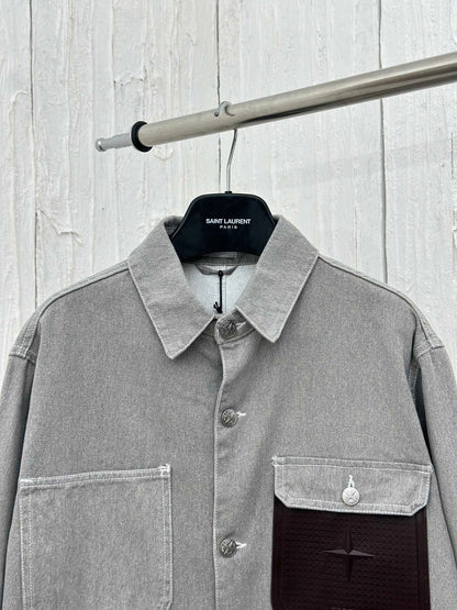 체인2호 /Dio* X Stone/24FW 디올 연명 돌섬 포주머니 캔버스 데님 재킷 셔츠 코트