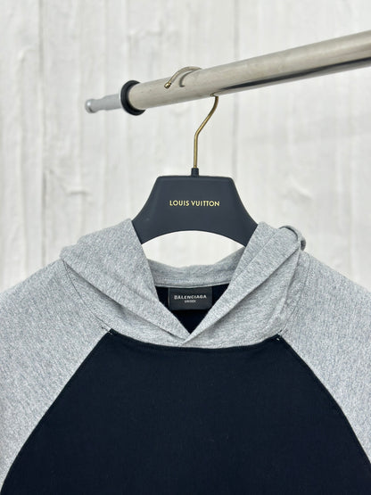 체인2호 /Balenciag*/파리 BLCG24fw 새로운 프린트 손으로 그린 낙서 연마 합색 후드 긴 소매