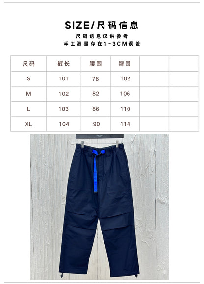 체인2호 / GUCC*/24SS 봄·여름 신상품 스트랩 잠금 허리끈 캐주얼 팬츠