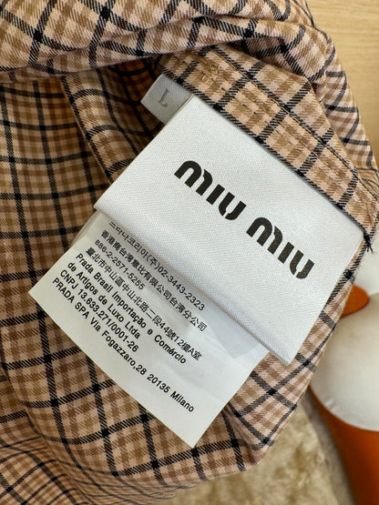 체인2호 / MIUMIU 체크 자수 셔츠