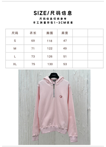 체인2호 /디올24 신상 하트 로고 자수 반지퍼 후드 후드