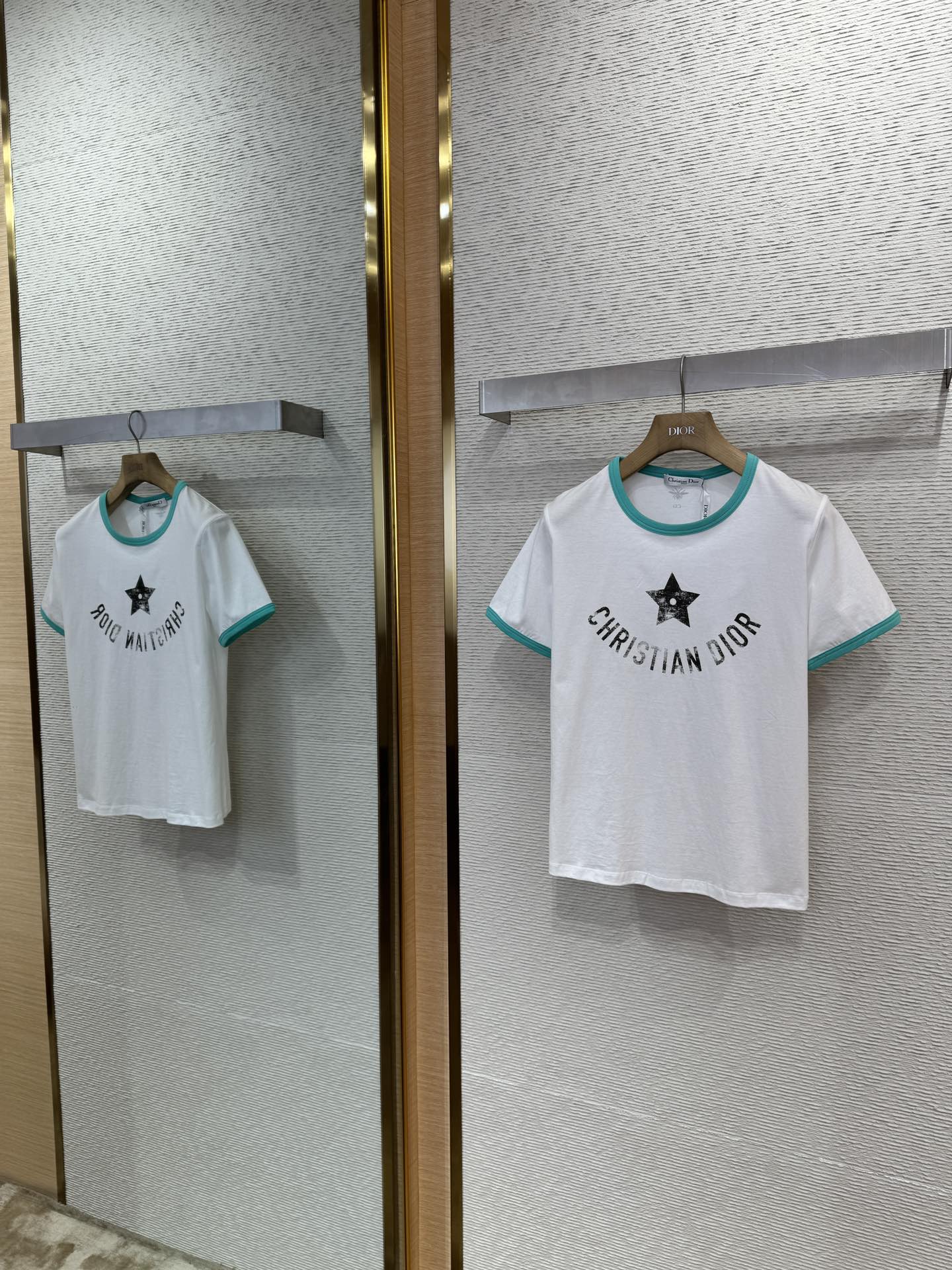 체인2호 /디올 펜타포트 프린트 반팔 티셔츠