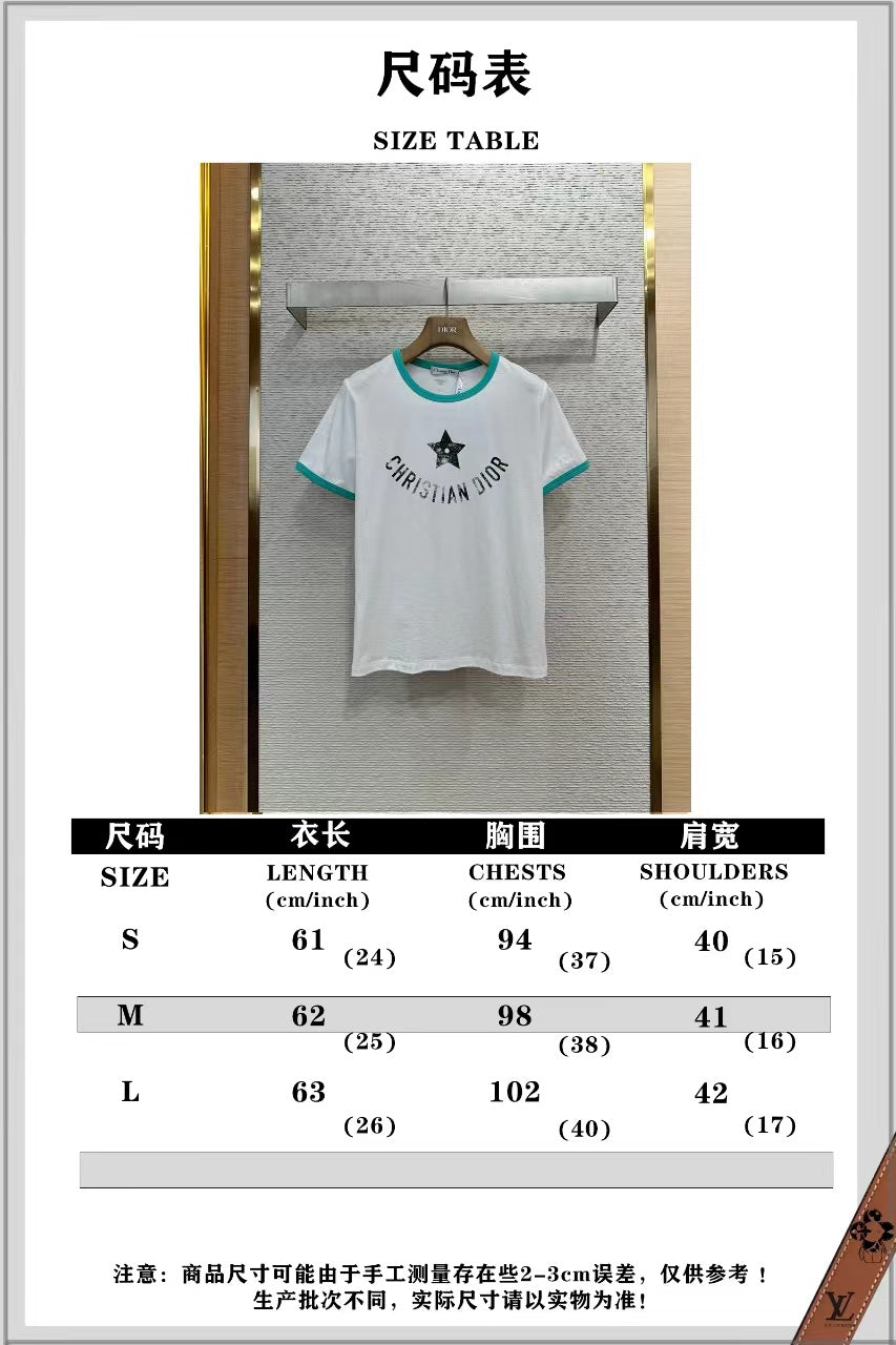 체인2호 /디올 펜타포트 프린트 반팔 티셔츠