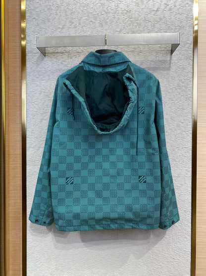 체인2호 /LV 자카드 후드 코트