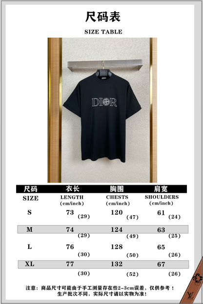 체인2호 / 디올 돌섬 자수 반팔 티셔츠