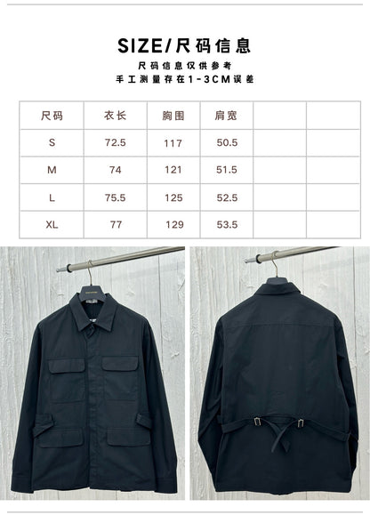 체인2호 / 디올 FW24 단색 터틀넥 싱글 스트랩 허리 재킷 셔츠 코트