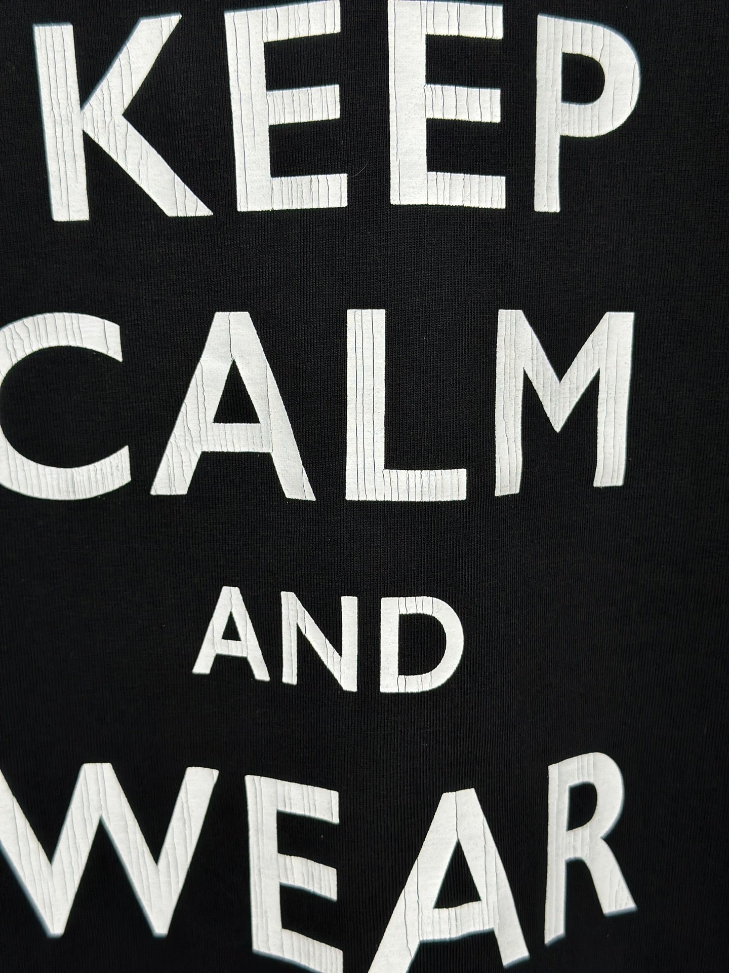Balenciag 24AW 가을/겨울 워킹 크라운 keep calm 균열 프린트 반팔 티셔츠
