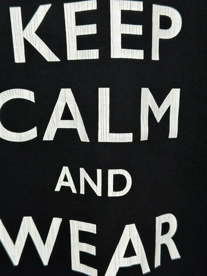 Balenciag 24AW 가을/겨울 워킹 크라운 keep calm 균열 프린트 반팔 티셔츠