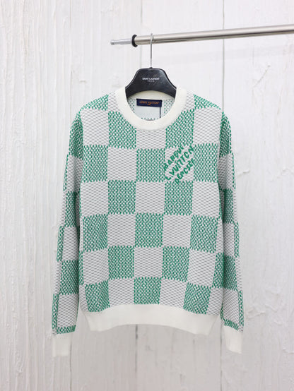 체인2호 /루이24AW 바둑판 모직 블라우스