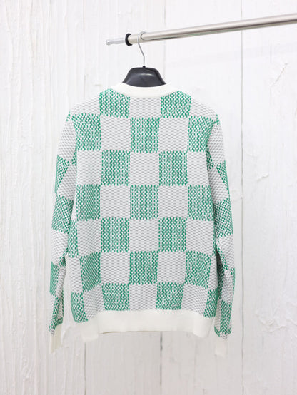 체인2호 /루이24AW 바둑판 모직 블라우스