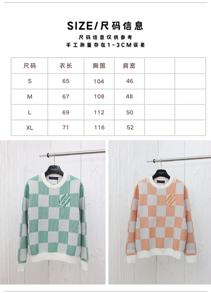 체인2호 /루이24AW 바둑판 모직 블라우스