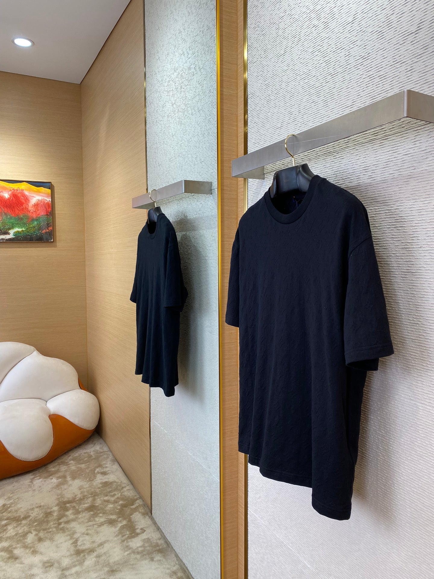 체인2호 /LV 다크 자카드 니트 반팔 티셔츠