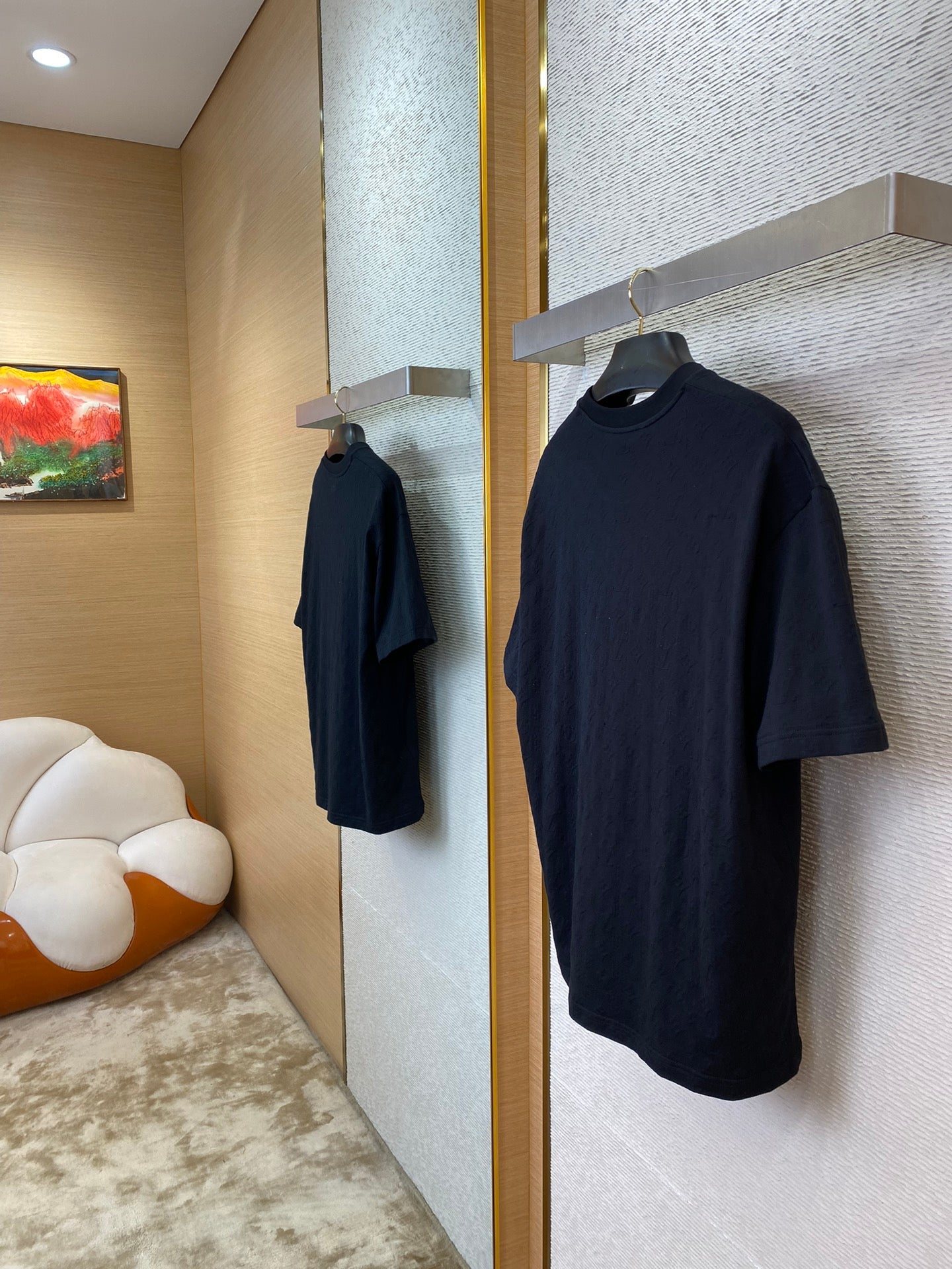체인2호 /LV 다크 자카드 니트 반팔 티셔츠
