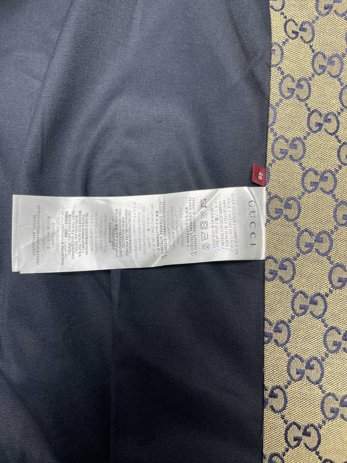 타일공장/구찌 24ss 신상 지퍼 긴팔 재킷 외투 네이비