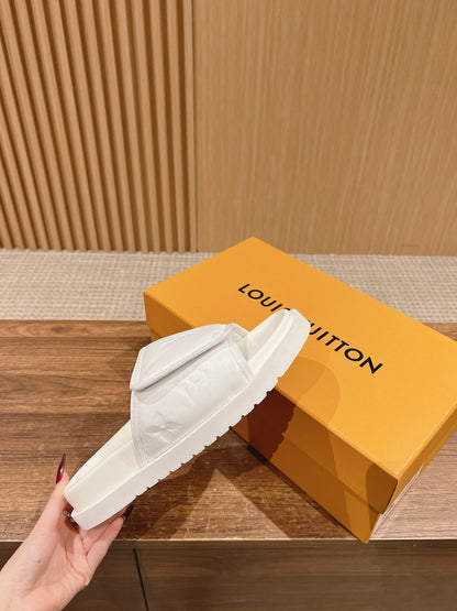 빙 셀러/루이비통 스티커 슬리퍼 캐주얼 비치 슬리퍼