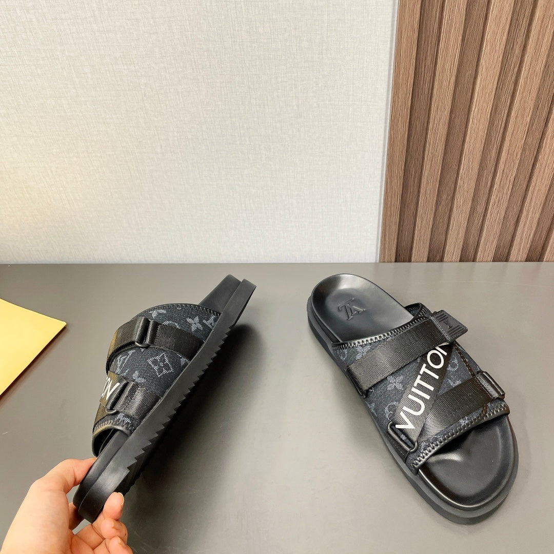 빙 셀러/루이비통 스티커 샌들 남성 슬리퍼
