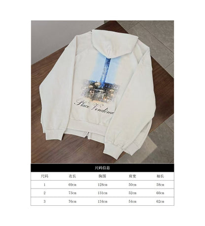 GTR/발렌시아가 등대 지퍼 후드티