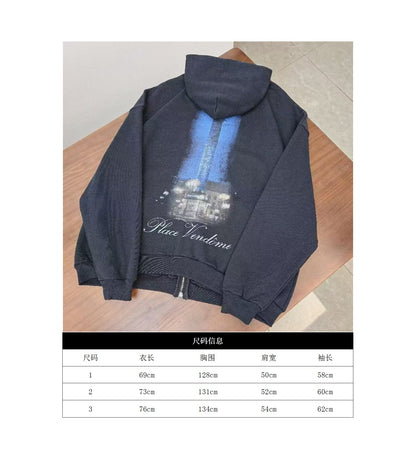 GTR/발렌시아가 등대 지퍼 후드티