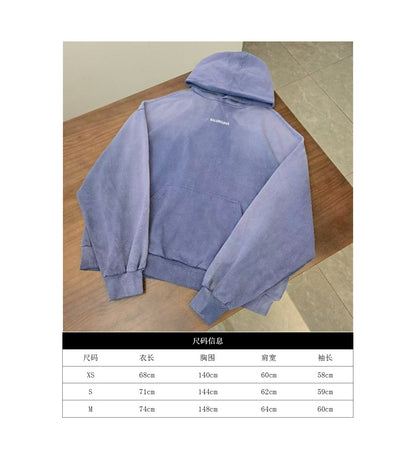 GTR/발렌시아가 알파벳 자수 그라데이션 후드티