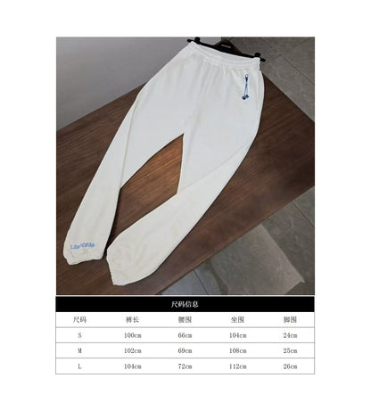 GTR/크롬하츠 블루 산스크리트 프린트 롱 팬츠
