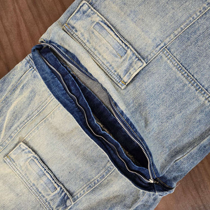 GTR/발렌시아가 남성 탈부착 가능한 멀티포켓 작업복 청바지