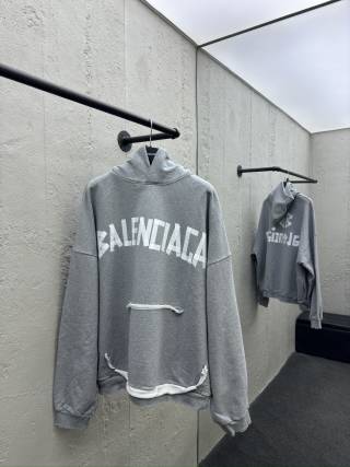 체인2호/발렌시아가 가짜 주머니 무늬 종이 테이프 자모 프린트 후드